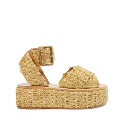Schutz Jami Flatform Sandal In Beige ModeSens