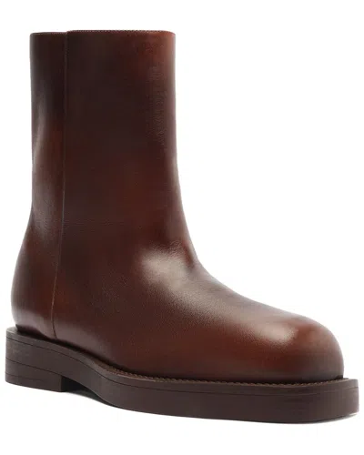 Schutz Jamie Platform Bootie In Cherry Wine