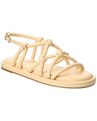 Schutz Janet Leather Flatform Sandal In Brown
