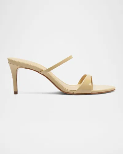 Schutz Jessica Leather Mid-heel Mule Sandals