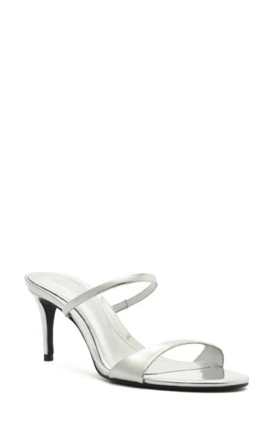 Schutz Jessica Slide Sandal In Silver