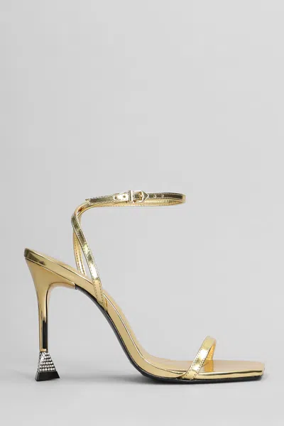 Schutz Joanna Sandals In Gold Leather