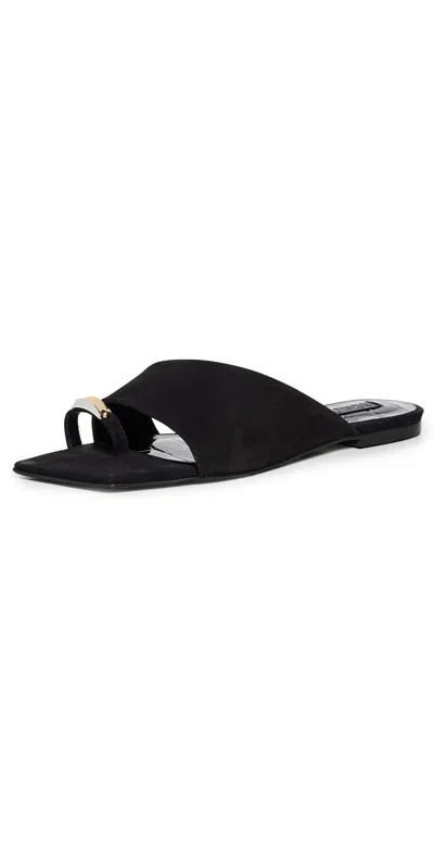 Schutz Women's Jodie Slip On Flat Sandals In Black