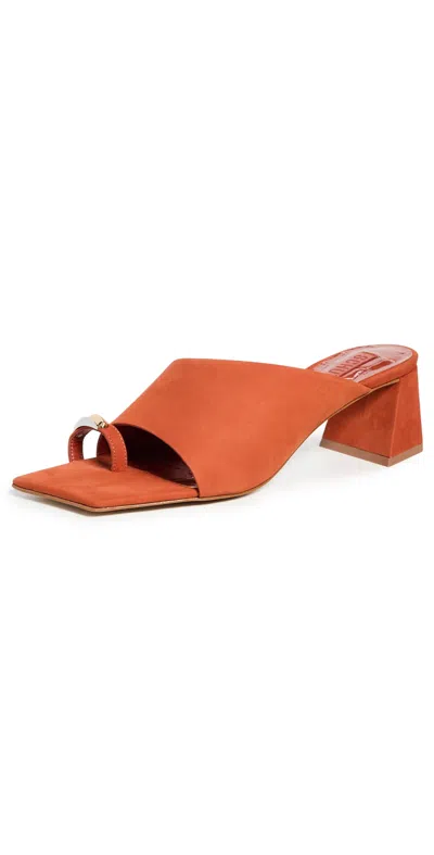 Schutz Jodie Mid Slide Sandal In Sunset Ochre