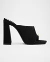 Schutz Jodie Toe-post Nubuck Sandals In Black