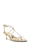 Schutz Jules Ankle Strap Sandal In Silver