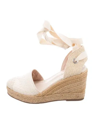 Pre-owned Schutz Jute D'orsay Pumps In Neutral