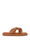 Schutz Kali Flat In Cuoio Brown