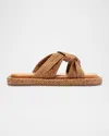 Schutz Kali Braided Sandal In Brown, Women's At Urban Outfitters In Cuoio Brown