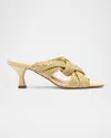 Schutz Women's Kali Kitten Heel Sandals In Natural Nibs