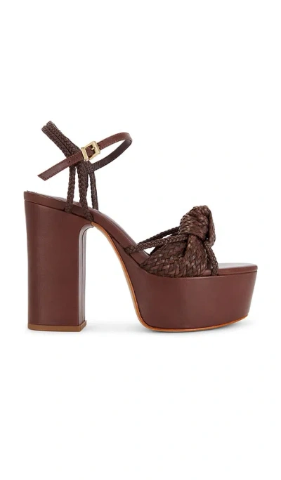Schutz Kalina Platform Sandal In Root Brown