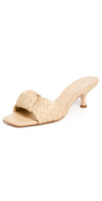 Schutz Kareena Knot Mules Natural Nibs In 中性色