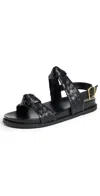 Schutz Kareena Knot Sporty Sandals Black In Black