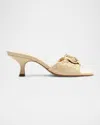 Schutz Kareena Knot Slide Sandal In Natural Nibs