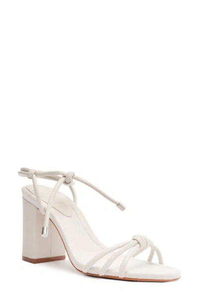 Schutz Kate Ankle Wrap Sandal In White