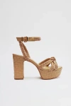 Schutz Kathleen Braided Leather Platform Sandal In Light Nude, Women's At Urban Outfitters