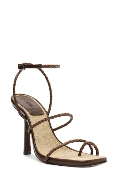 Schutz Kaya Ankle Strap Sandal In Desert Brown