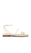Schutz Kaya Flat Sandal In 米白