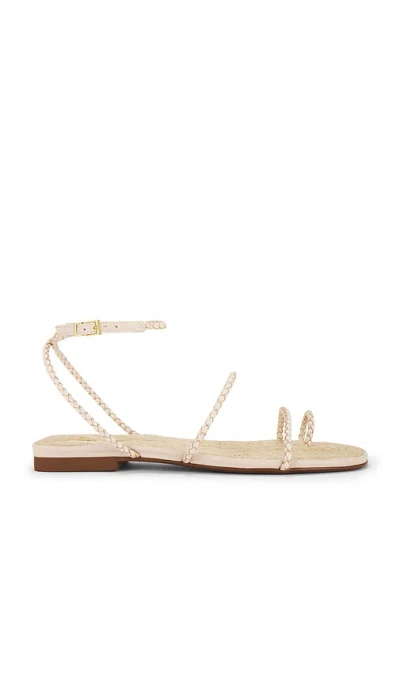 Schutz Kaya Flat Sandal In 米白