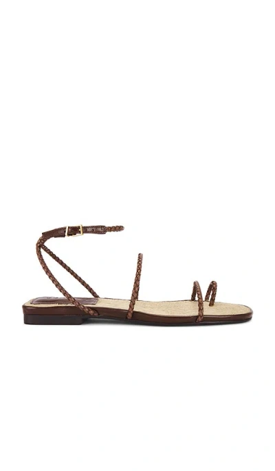 Schutz Kaya Flat Sandal In Brown