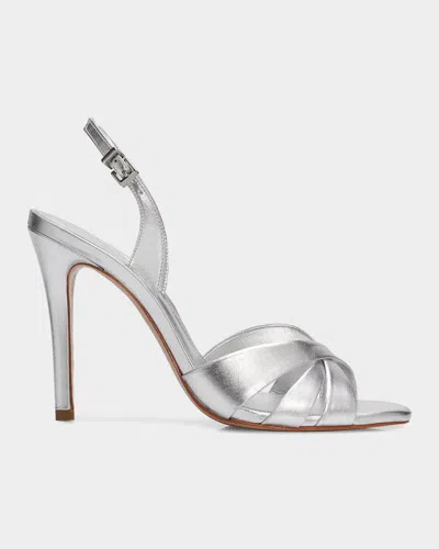 Schutz Keefa Sling Buckle Sandal In Silver
