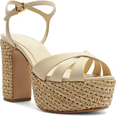 Schutz Keefa Ankle Strap Sandal In White