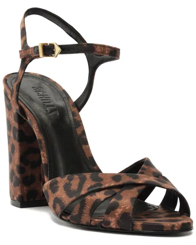 SCHUTZ KEEFA BLOCK SATIN SANDAL