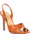 Schutz Keefa Heel In Cuoio Brown In Sunset Ochre