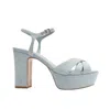 Schutz Keefa Heels In Sea Blue Sea In Multi