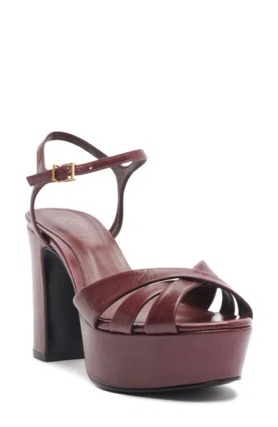 Schutz Keefa Kitten Heel Sandal In Burgundy