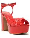 Schutz Keefa Ankle Strap Platform Sandal In Red