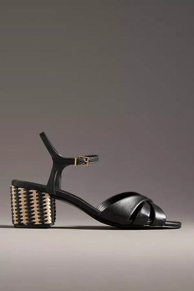 Schutz Keefa Mid Block Heels In Black