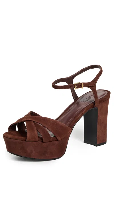 Schutz Keefa Platform Heels Root Brown