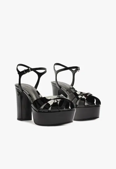 Schutz Keefa Sandals Womens Us 5.5 Black Ankle Strap Platform Block Heel Zogg72