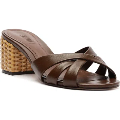 Schutz Keefa Slide Sandal In Desert Brown