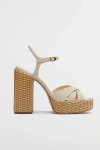 Schutz Keefa Straw Platform Sandal In Beige, Women's At Urban Outfitters