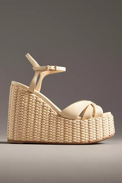 Schutz Keefa Wedge Platform Heels In White