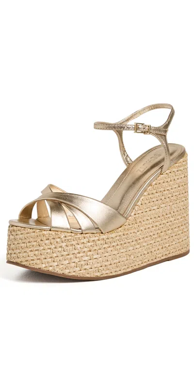 Schutz Keefa Wedges Platina In Multi