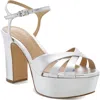 Schutz Keefa Metallic Leather Platform Sandals In Multi