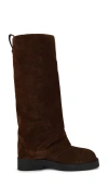 Schutz Keira Up Platform Knee High Boot In Brown