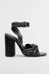 Schutz Khari Woven Heeled Sandal In Black, Women's At Urban Outfitters