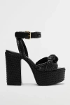 Schutz Khari Woven Platform Heel In Black, Women's At Urban Outfitters