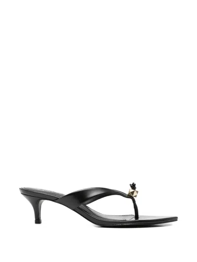 Schutz Knot-detail Sandals In Black