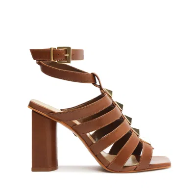 Schutz Kyrie Leather Sandal In Brown