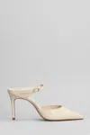 Schutz Laura Mule Slipper-mule In Beige Leather