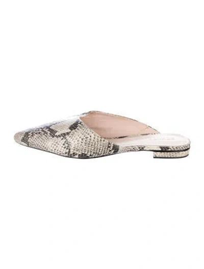 Pre-owned Schutz Leather Animal Print Mules In Multicolor