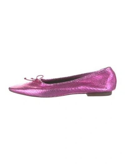 Pre-owned Schutz Leather Ballet Flats In Purple