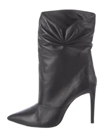 Pre-owned Schutz Leather Boots In Black