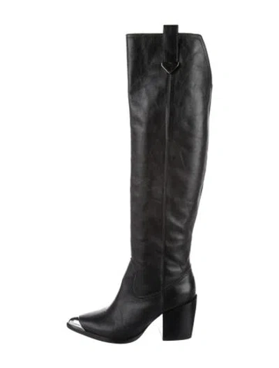 Pre-owned Schutz Leather Boots In Black