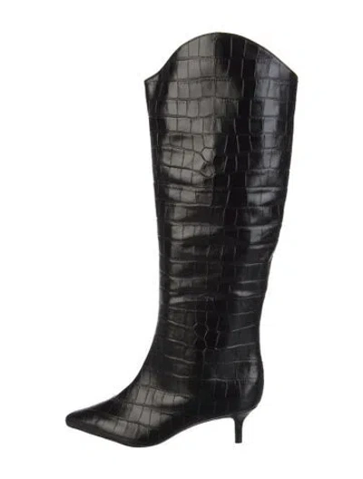 Pre-owned Schutz Leather Boots In Black